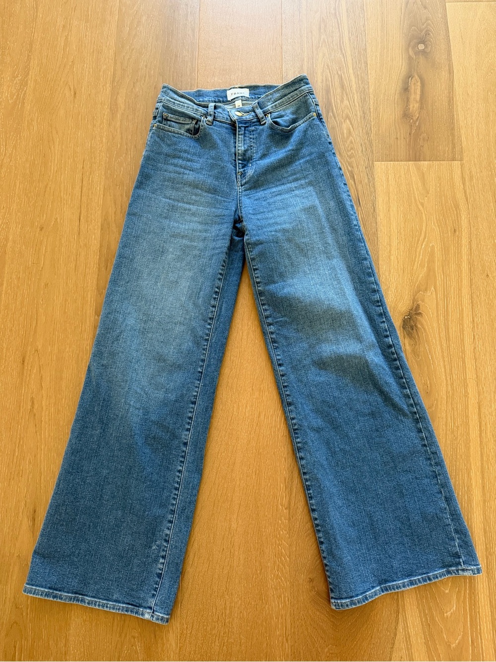 FRAME High-Rise Wide Leg Jeans – Medium Wash – Size 26